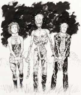 Moore, Tony - Tony Moore The Walking Dead #19 (Revisited) Cover Re-creation Original Art (2009). ...