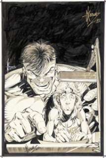 Keown, Dale - Dale Keown Amazing Heroes #198 Cover Original Art (Fantagraphics, 1992)....