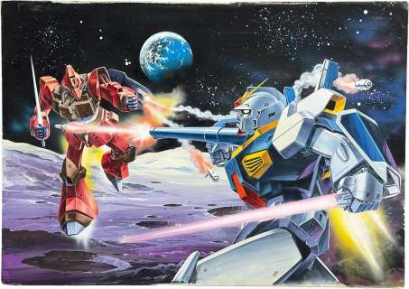 Okazaki Toshio　Hand drawing color illustration Mobile Suit Gundam Z Gundam Mk-II / Garbaldi beta | Mandarake (Big Web)