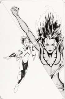 John Cassaday | Generations: Phoenix & Jean Grey #1 Cover Original Art (Marvel, 2017). | Heritage