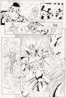 Rob Liefeld, Jon Sibal, and Marlo Alquiza - Avengers #1 Story Page 28 Original Art (Marvel, 1996).