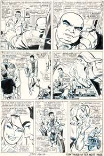 John Romita Sr. and Mike Esposito (as Mickey Demeo) The Amazing Spider-Man #50 First Kingpin Story Page 13 Original Art (Marvel, 1967).