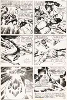 Jack Kirby and Vince Colletta The New Gods #8 "The Young Gods of Supertown" Story Page 3 Original Art (DC, 1972).