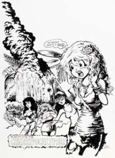 Larry Welz Cherry #23 Cover Original Art (Cherry Comics, 2019). (Total: 3 Original Art)