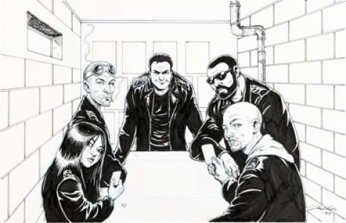 Darick Robertson The Boys: This is Going to Hurt Board Game Box Art Illustration Original Art (Dynamite, 2022).