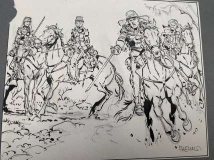 Meynet, Félix - 1 Original preliminary drawing - Sauvage | Catawiki