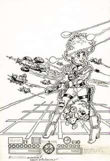 Wasterlain, Marc | Wasterlain, Marc - Dessin original - Couverture - Jeannette Pointu T15 - Aventures virtuelles - (2000) | Catawiki