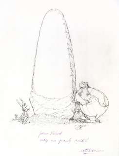 Uderzo | Astérix, illustration Ã  la mine de plomb sur… | Millon
