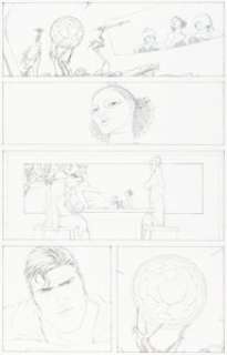 Frank Quitely All-Star Superman #4 Story Page 10 Pencils Original Art (DC, 2006).