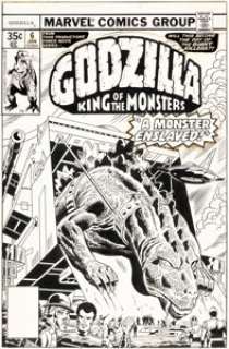 Herb Trimpe Godzilla #6 Cover Original Art (Marvel, 1977).