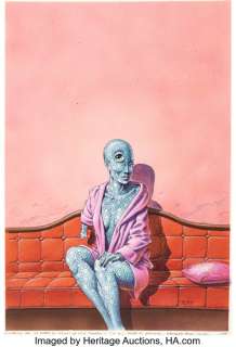 Caza (Philippe Cazaumayou) Les Enfants de l‘Atome Cover Original Art (J‘ai Lu, 1987).