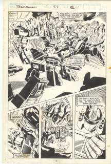 Transformers #57 Pg 16 Jose Delbo Optimus Prime Half Splash Battle