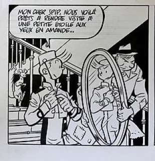 Olivier Schwartz | Spirou et Fantasio - Planche originale encre de chine - Le groom vert-de-gris - (2011) | Catawiki