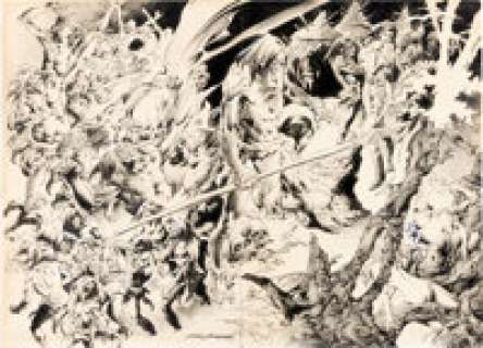 Rudy Nebres - Lost World Safari Illustration Original Art (c. 1970s).