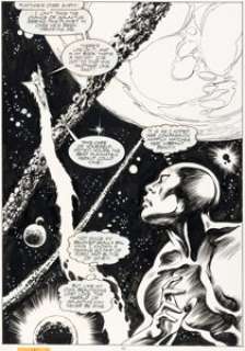 John Buscema and Vince Mielcarek Marvel Graphic Novel #38 Silver Surfer: Judgment Day Splash Page 14 Original Art (Marvel, 1988).