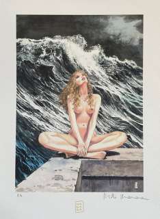 Milo Manara | Milo Manara - Grafica firmata "Bergman. Avventure metropolitane" #La ragazza del mare - EO | Catawiki