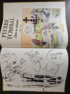 Hardy / Cauvin | Pierre Tombal T4 - Des Os pliants + dédicace - C - EO - (1987) | Catawiki