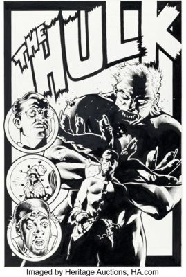Tony Harris and Ray Snyder Marvel Universe: Millennial Visions #1 "The Hulk #41" Mock Cover Illustration Original Art (Marvel, 2002).