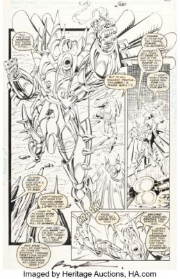 Rob Liefeld and Hilary Barta The New Mutants #93 Stryfe Story Page 23 Original Art (Marvel, 1990).