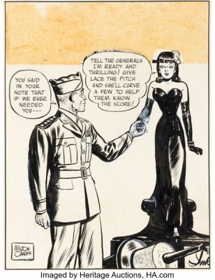 Milton Caniff - Miss Lace from Male Call Illustration Original Art (c. 1946). (Total: 2 Items)