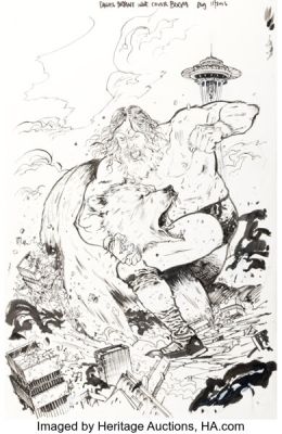 Daniel Warren Johnson WWE #1 Cover Original Art (Boom! Studios, 2017).