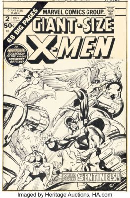 Gil Kane and Klaus Janson Giant-Size X-Men #2 Cover Original Art (Marvel, 1975). | Heritage