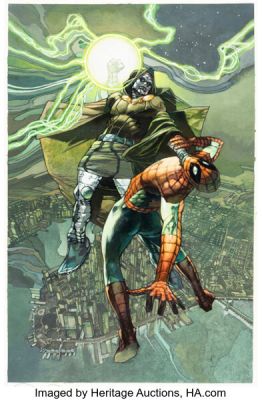 Simone Bianchi The Amazing Spider-Man #61 (955) Dr. Doom Variant Cover Painting Original Art (Marvel, 2025). | Heritage