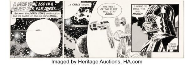 Al Williamson Star Wars Darth Vader Daily Comic Strip Original Art dated 4-20-81 (LA Times Syndicate, 1981). | Heritage