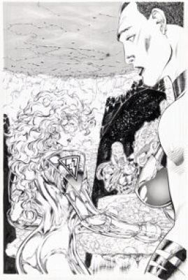 Jim Lee and Richard Bennett Stormwatch #47 Splash Page 14 Original Art (Image, 1997).