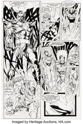 Andy Kubert and Mark Pennington X-Men #14 "X-Cutioner‘s Song" Story Page 6 Original Art (Marvel, 1992).