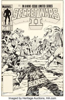 John Byrne and Terry Austin Secret Wars II #1 Cover Original Art (Marvel, 1985). | Heritage