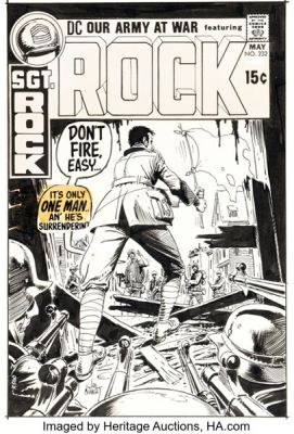 Joe Kubert Our Army At War #232 Sgt. Rock Cover Original Art (DC, 1971). | Heritage