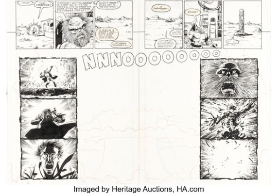 George Pérez Hulk: Future Imperfect #2 Double Page Spread 46-47 Original Art (Marvel, 1993). (Total: 2 Original Art) | Heritage