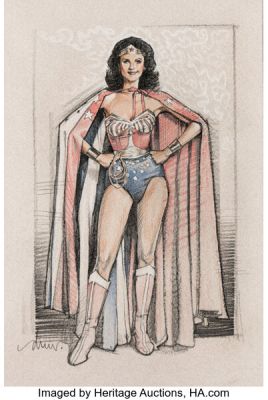 Drew Struzan - Wonder Woman Illustration Original Art (c. 1977).