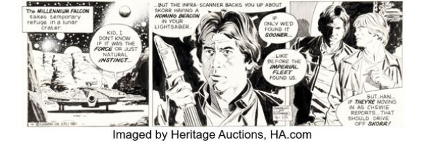 Al Williamson Star Wars Daily Comic Strip Original Art dated 4-13-81 (LA Times Syndicate, 1981). | Heritage