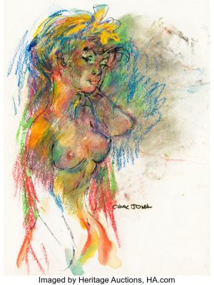 Chuck Jones Signed Original 8" x 12.25" Mixed-Media Painting (c. 1980-90s). | Heritage