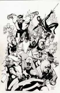 Chris Stevens - Ultimates #4 Cover (Secret Wars #1 Homage with 15 Heroes!) 2012