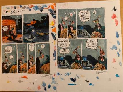 Phillipe Vuillemin | Vuillemin - 2 planches originales - Les sales blagues de l’écho T8 - L’été sera chaud - (2000) | Catawiki