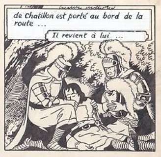 De Moor, Bob | De Moor, Bob - 1 Page originale + album de luxe - De Leeuw van Vlaanderen / Le Lion de Flandre - (p.4) - 1949 | Catawiki