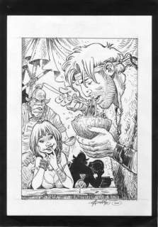 Aouamri, Mohamed | Aouamri, Mohamed - Dessin original - La Quête de l’Oiseau du temps - Bragon à Vagamare - (2016) | Catawiki