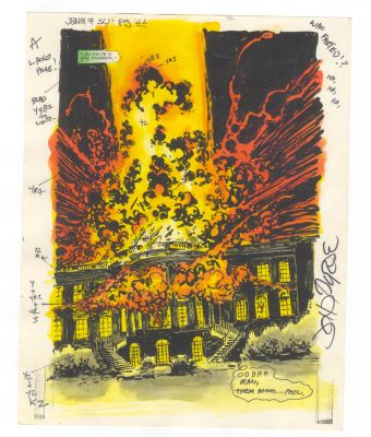 John Byrne Next Men #30 pg 22 Signed Original Color Guide Comic Art | Neat Stuff Vault