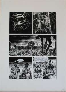 JOSE ORTIZ - Tavola originale per MAGICO VENTO 1 ‘Fort Ghost’. Cm. 36,5 x 51. SBE 1997. Pag.75.