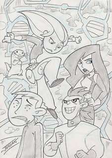 Julian Jordan - 1 Dessin au crayon + 1 test de couleur d‘impression - Kim Possible - "Friends and Enemies"