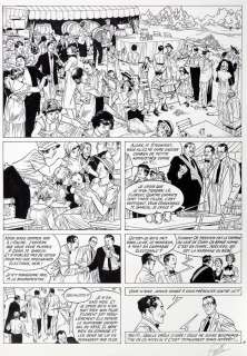 Vallès | Les Maîtres de l’orge, planche n°6 Ã  l’encre… | Millon