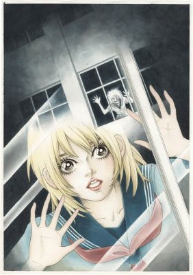 Akemi Matsuzaki’s handwritten color manuscript "School Ghost" | Mandarake (Big Web)