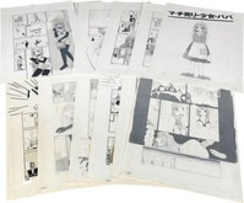 Henmaru Machino hand written manuscript art "The little match girl and her dad" total 11 sheets | Mandarake (Big Web)