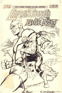 Dell Barras - Captain Thunder And Blue Bolt #1 Cover - 1987 Double Signed