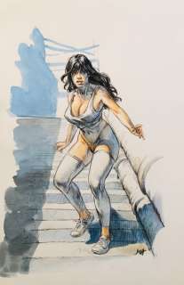 Andrea Jula - 1 Original colour drawing - Druuna | Catawiki