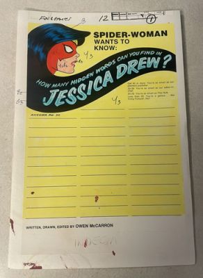 SPIDER-WOMAN JESSICA DREW art comic book color guide SPLASH fun games #12 1980 | eBay US (Buy It Now)
