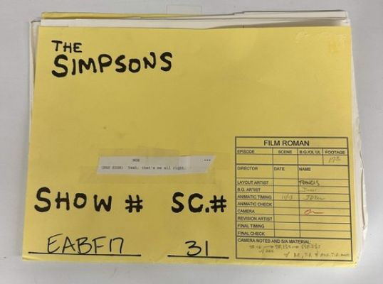 "The Simpsons" - Animation Drawing Original Art, Group of 20 (Fox, 2003) | eBay US (Buy It Now)